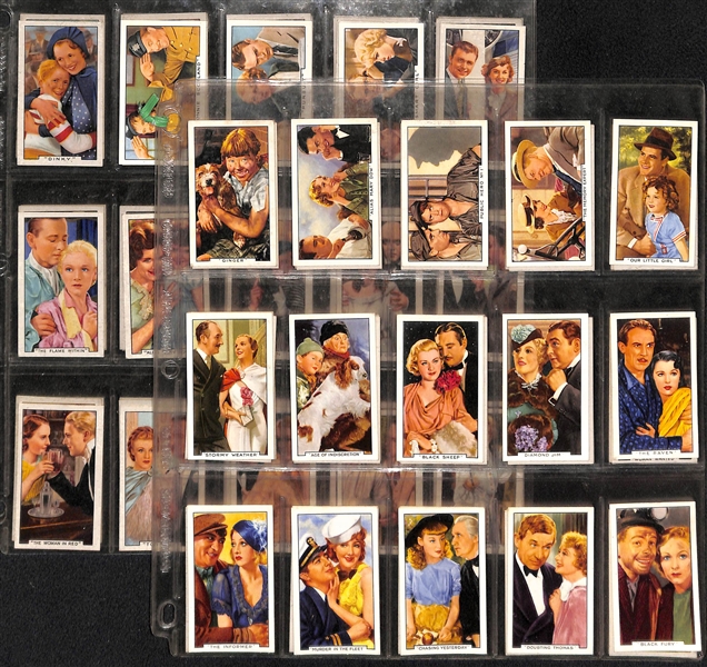 Lot of (2) 1930s-40s Gallaher Film Scenes & Episodes Complete Sets of 48 Cards